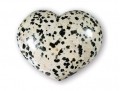 Serce z jaspisu dalmatyńczyk (kamień wojowników, na sukces, dla zakładających własną firmę)